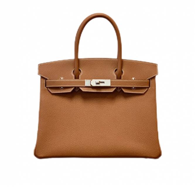 HERMES HERHERMES BIRKIN GOLDEN BROWN  H02837 HALF-HANDMADE (30cm*22cm*16cm)